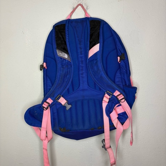 The North Face Blue and Pink Surge II Backpack - Picture 5 of 7